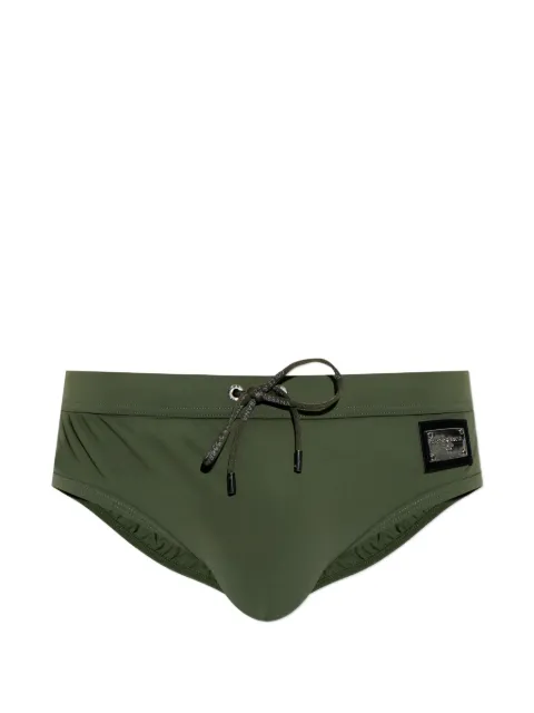 Dolce & Gabbana High-rise swim briefs Green M4A76JON0DL