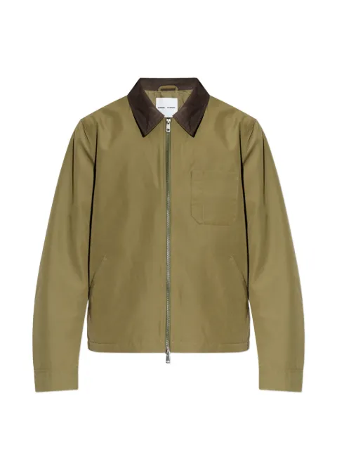 SAMSOE SAMSOE Sarobin Z chest-pocket contrastong-collar jacket Green M25100022