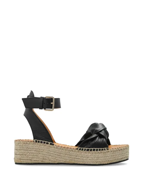 ODISSI knot-detail espadrille sandals Black OD46011A23000