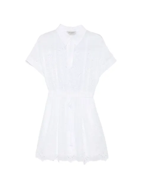 ERMANNO FIRENZE eyelet drawstring dress White D48EQ028EN0