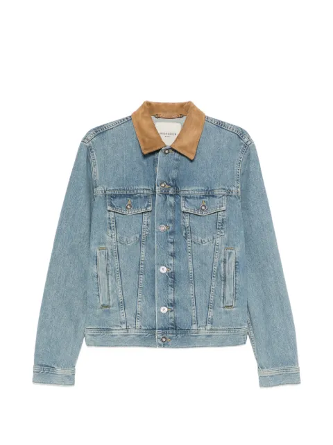 Jacob Cohën leather-collar jacket Blue JUMH0076084T731AS2