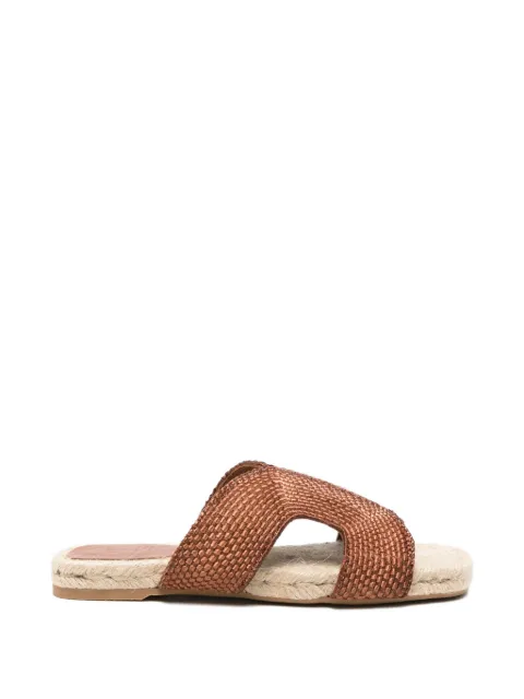 Castañer Pura woven flat espadrilles Brown 26133
