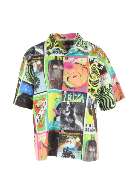 Loewe Pre-Owned x Paula's Ibiza printed button-down shirt Yellow RFCPUGBCL704069W