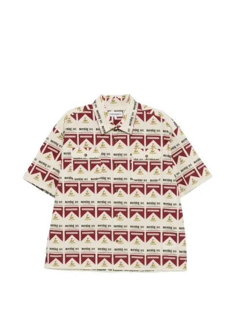 CARNE BOLLENTE printed short-sleeve shirt Neutrals SS26SSS0201