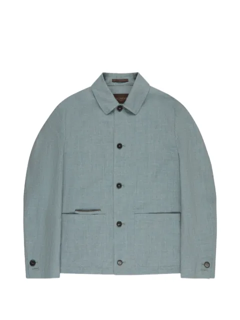 Incotex buttoned jacket Blue 63I64190473