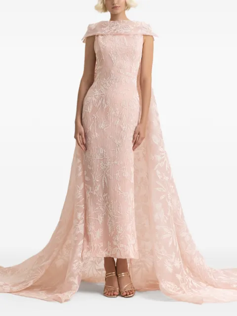Gemy Maalouf reversed-collar maxi dress Pink GMR257437LD