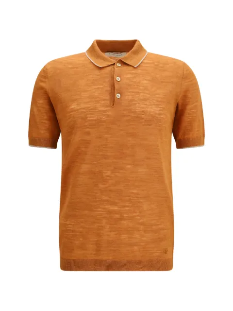 BROOKSFIELD button trim polo shirt Orange 203CD020