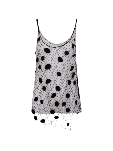 Aviù polka-dot lattice top White 1D3700