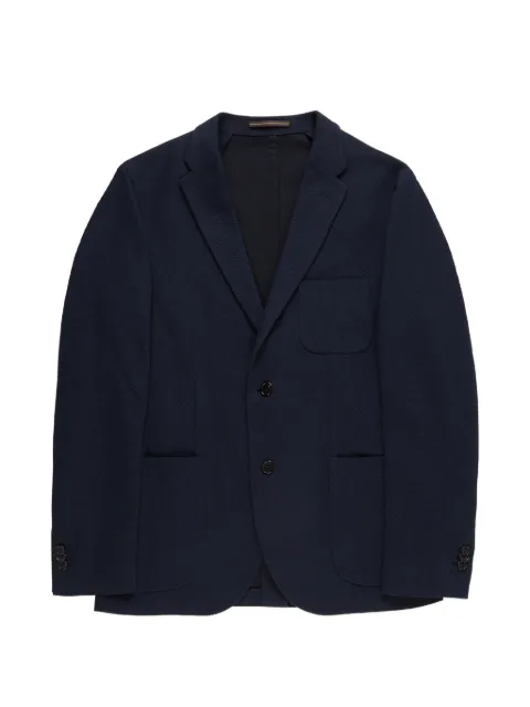 Incotex rib-knit blazer Blue 63I0086227A