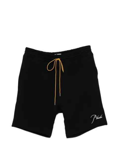 RHUDE Classique embroidered shorts Black RHPS26SH01012