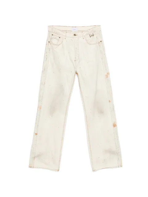 RHUDE distressed straight jeans Neutrals RHPS26DP02012