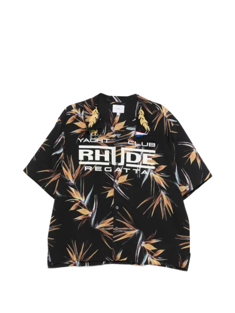 RHUDE Regatta Club floral-graphic shirt Black RHPS26SR03071