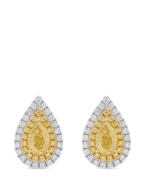 HYT Jewelry teardrop diamond earrings Silver E450HR