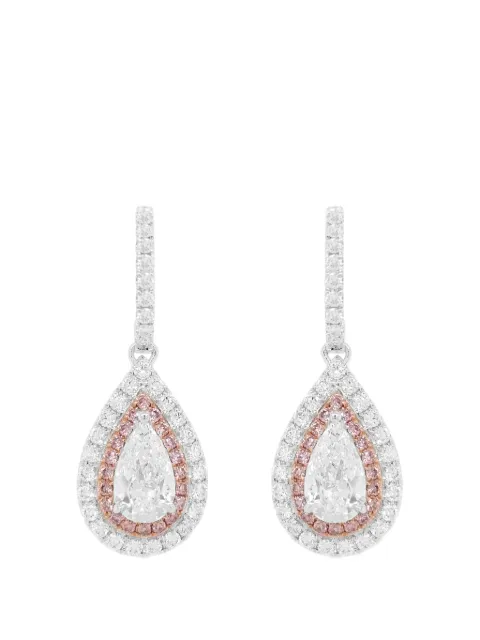 HYT Jewelry drop diamond earrings Silver E453HR