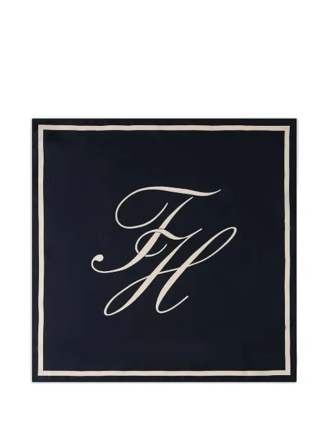 Tommy Hilfiger logo-print scarf Blue AW0AW18223