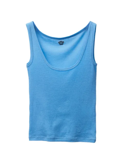 Versace ribbed tank top Blue 10236981A17548