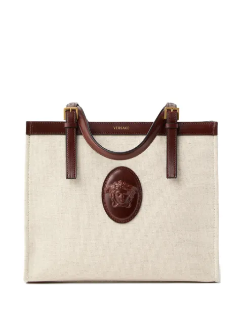 Versace Rivière canvas tote bag Neutrals 10243221A17864