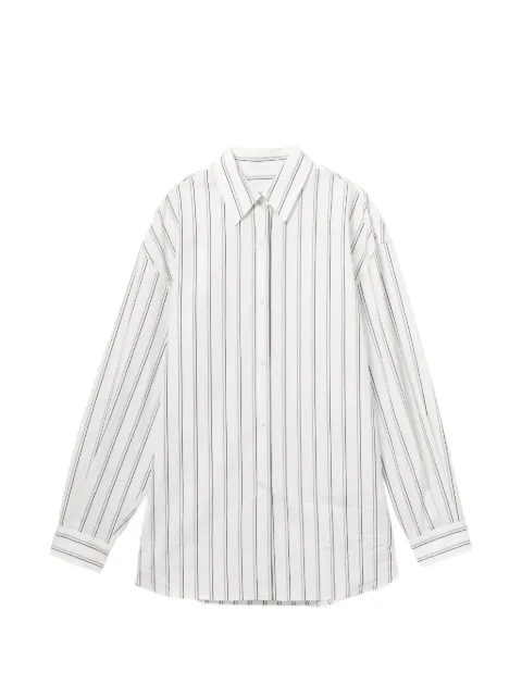 Versace striped cotton-poplin shirt White 10244281A17900
