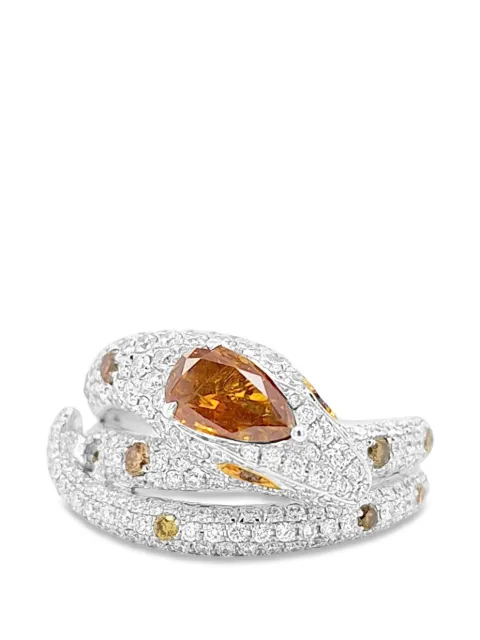 HYT Jewelry Serpentine diamond ring Silver R1198HR