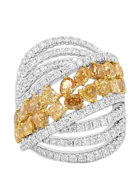 HYT Jewelry cocktail diamond ring Silver R1277HR
