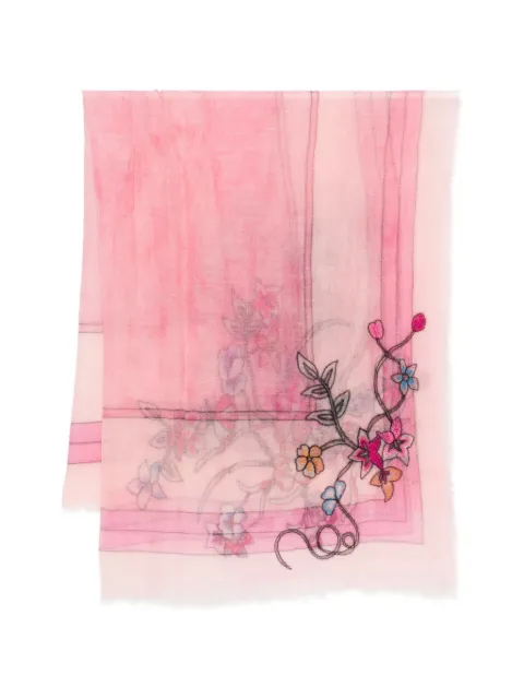Faliero Sarti Chanty embroidered scarf Pink E261017