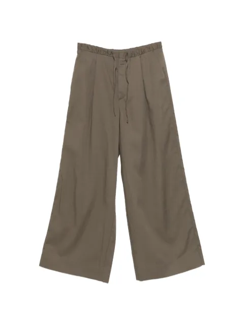 Soeur drawstring pleated palazzo pants Green PAN1019