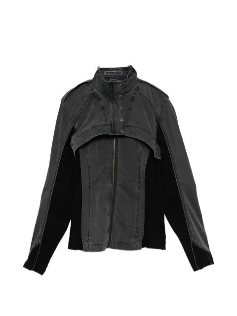 Hyein Seo panelled high-neck jacket Grey SS26JK1MN