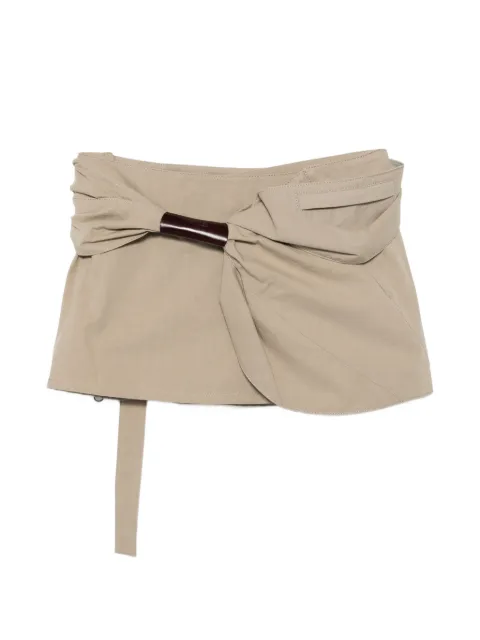 Hyein Seo knotted mini skirt Neutrals SS26SK1BG