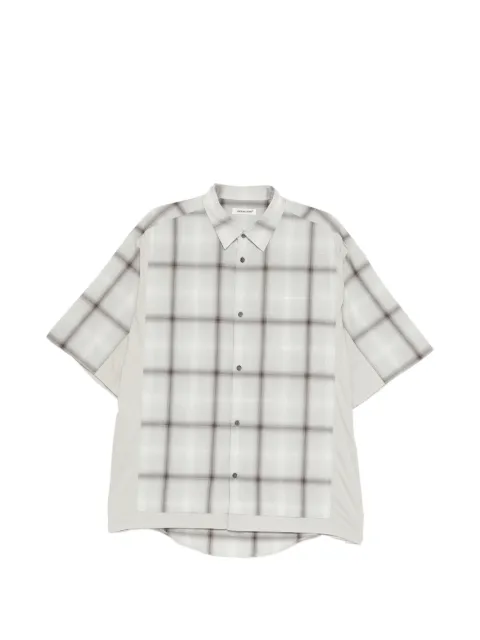 Undercover check-pattern short-sleeve shirt Grey UP1F4405GRY
