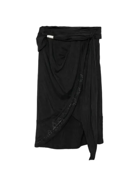 Hyein Seo draped midi skirt Black SS26SK2K