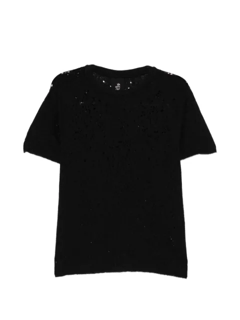 Thom Krom distressed-effect T-shirt Black WTS620BLK