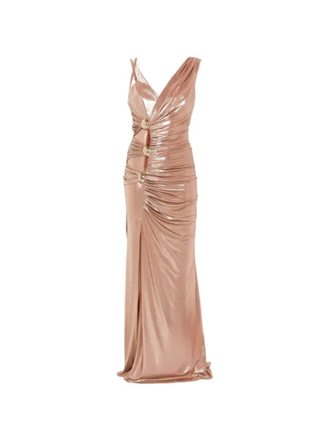 BABYLON sleveeless gathered maxi dress Neutrals WS00927