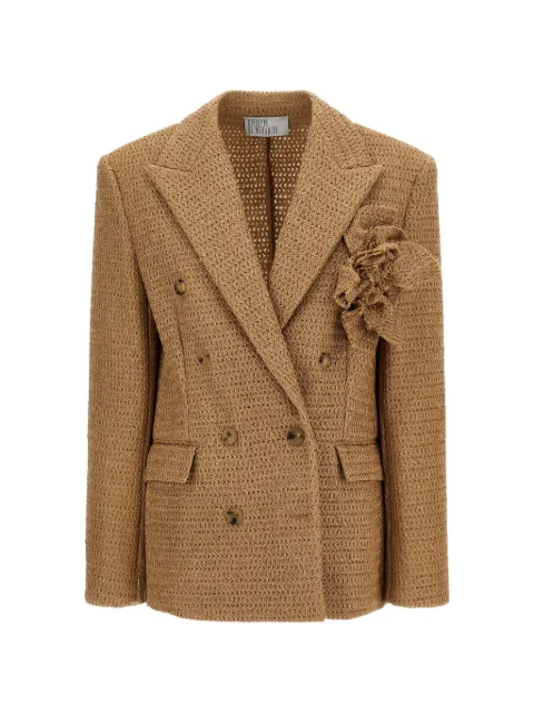 Giuseppe Di Morabito braided-flowe blazer Brown 06PSJA075F1630823