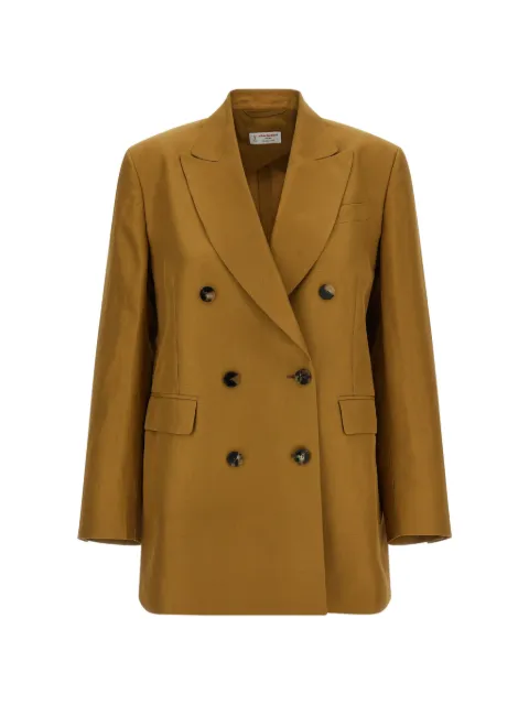 Alberto Biani double-breasted peak lapels blazer Brown II884VI009117