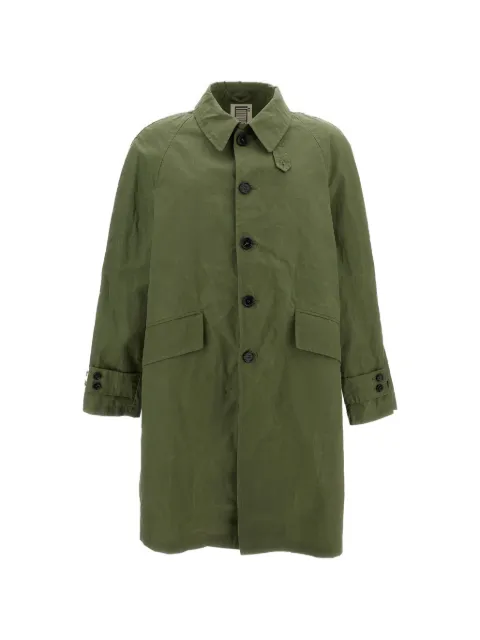 L'impermeabile button coat Green KAMIKAZEWAXCOT993