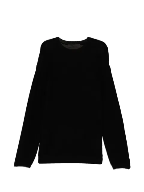 Y's textured logo print knitwear Black MKK47382