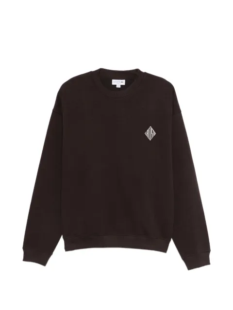 Lacoste logo-patch crew-neck sweatshirt Brown SH0035