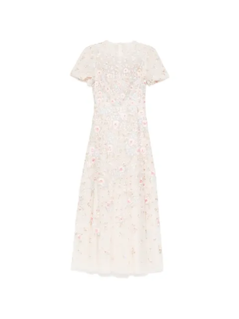 Needle & Thread floral-embrodairy dress Neutrals DGSS10RSS26CMM