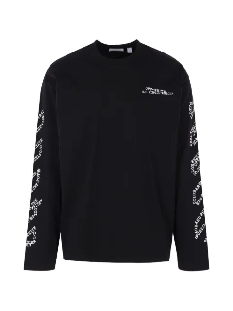Off-White long-sleeve graphic T-shirt Black OMAB09CS26JER0020001