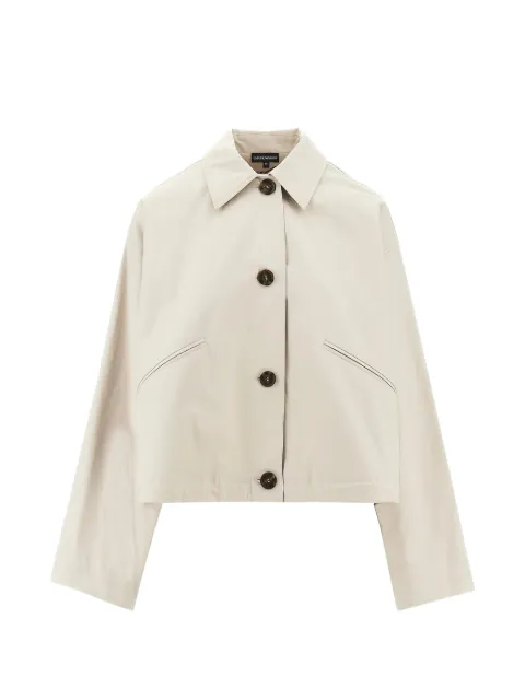 Emporio Armani buttoned crop jacket Neutrals EW003805AF15082