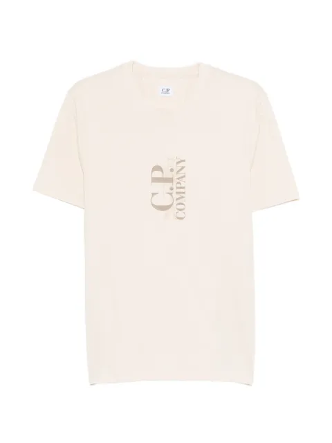 C.P. Company logo-print T-shirt Neutrals 20CMTS084A005100W114