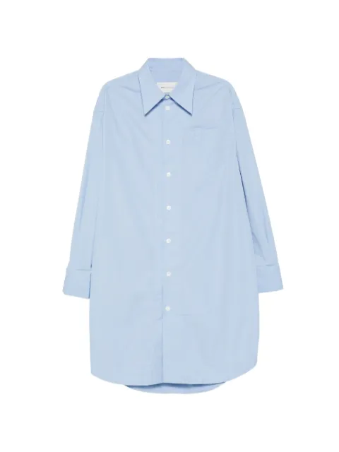 AMI Paris Ami De Coeur logo-embossed shirt Blue UDR663CO0063