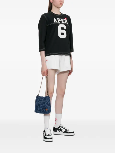 APEE™ by *A BATHING APE® logo-print shorts White 0PXSPAS254A6QWHX00S