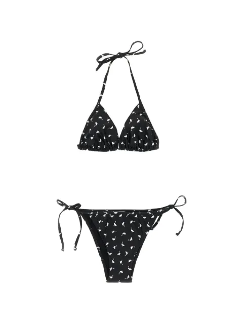 Moschino goose-print triangle bikini Black A420605774555