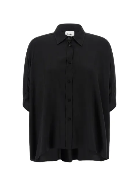 Nude batwing-sleeve shirt Black 1103E2641309