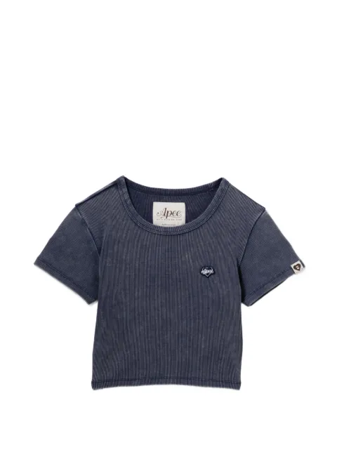 APEE™ by *A BATHING APE® logo-patched cropped top Blue 0PXTEAS182A6QNYX00S