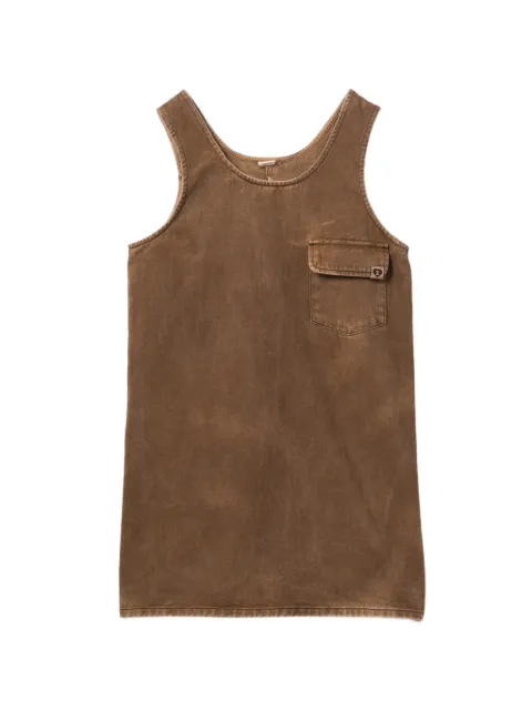 APEE™ by *A BATHING APE® logo-embroidered sleeveless dress Brown 0PXDSAS142A6QBGX00S