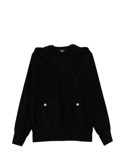 Comme des Garçons Homme cotton hoodie Black HQT005