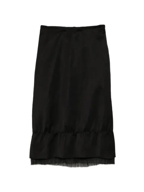 TOTEME satin midi skirt Black 262WRB0401FB0623001