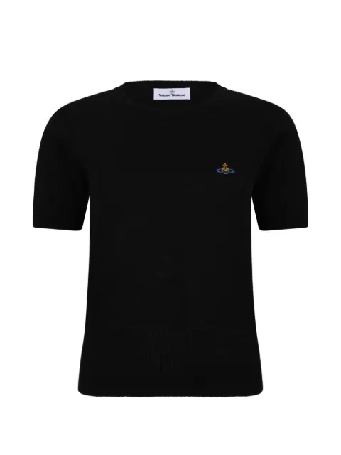 Vivienne Westwood orb-embroidery T-shirt Black 1803002QY003FN401